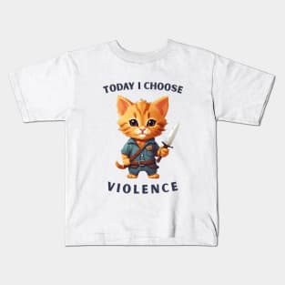 VIOLENCE KITTEN Kids T-Shirt